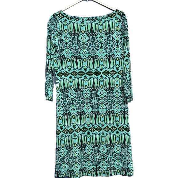 Tory Burch 100% Silk Sheath Geometric Print Dress Size XS - Picture 1 of 3